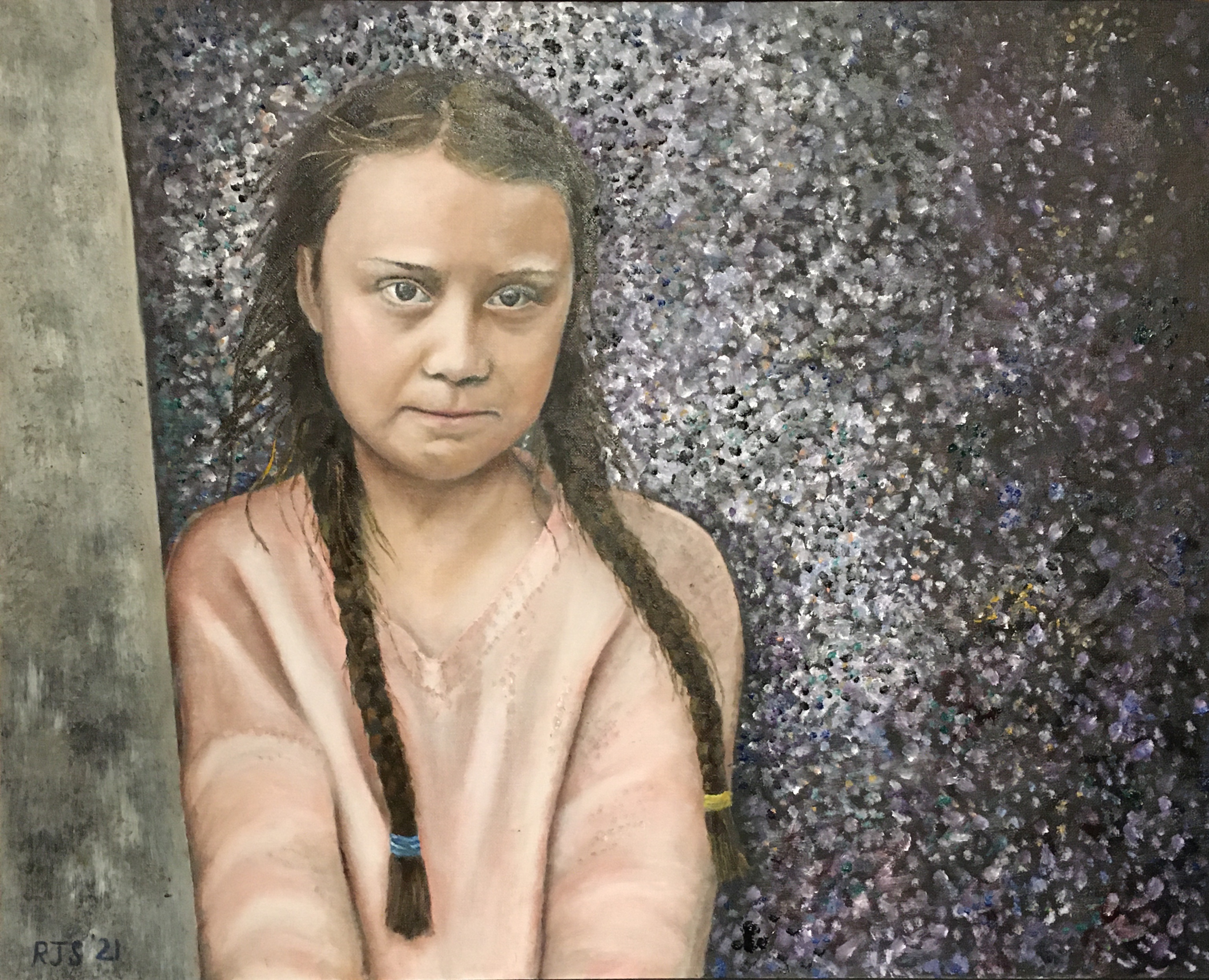 Painting of Greta Thunberg